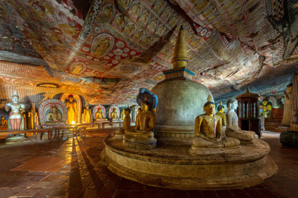 A statue of reclining Buddha Dambulla 5